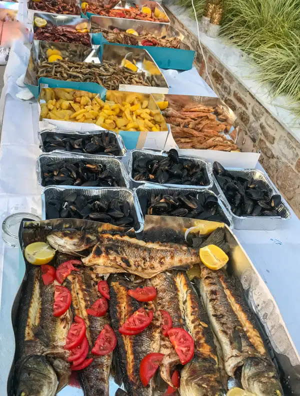 catering grill fish thassos