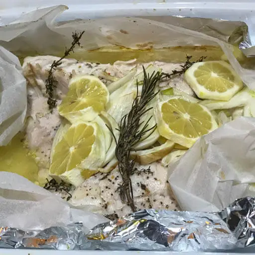 fish in the oven with lemon